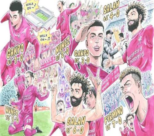 讲谈社发布利物浦70击败曼联漫画，将在安菲尔德展区展览