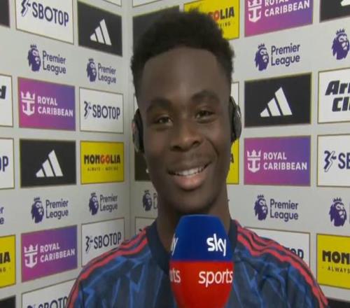 萨卡：我们拿到了近几个赛季没拿到的分撞我那下应该是点球