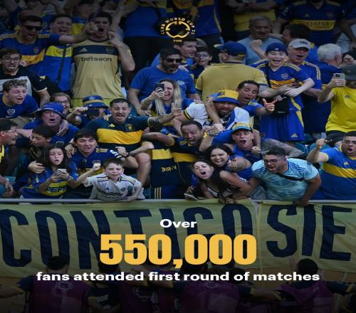 世俱杯首轮观众超55万：巴黎vs马竞8万梅西&皇马超6万2场仅数千