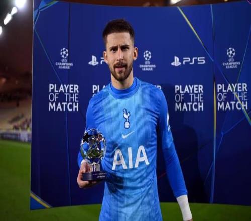 8次扑救力保零封，维卡里奥当选摩纳哥vs热刺全场最佳