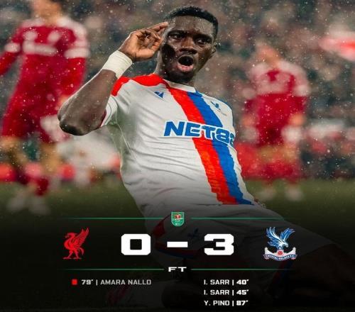 利物浦03出局！惨遭水晶宫3杀！7战竟狂输6场，11月连战皇马曼城