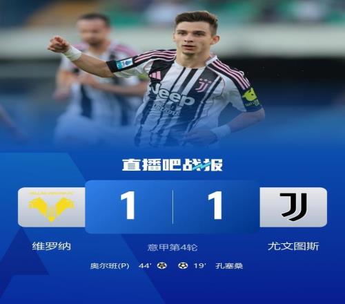 意甲3连胜遭终结！尤文11维罗纳小孔塞桑贴地斩马里奥送点