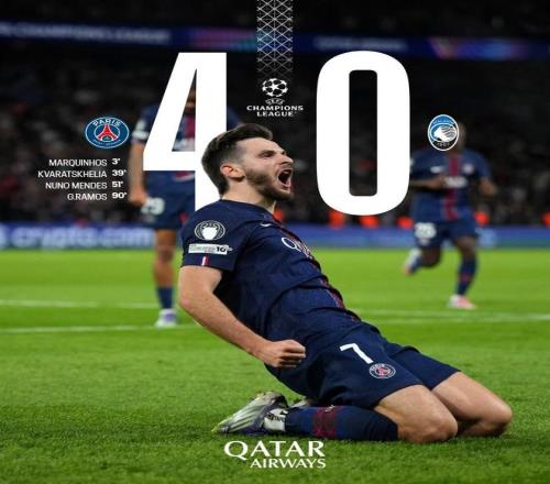 热闻40大胜亚特兰大，卫冕冠军巴黎圣日耳曼取得欧冠联赛开门红！