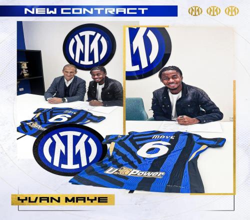 官方:国米与18岁年轻中卫梅耶续约至2026年,外加2年选择条款