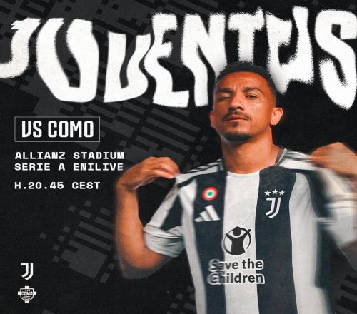 尤文晒对阵科莫海报:达尼洛出镜,球衣胸前广告位宣传公益组织