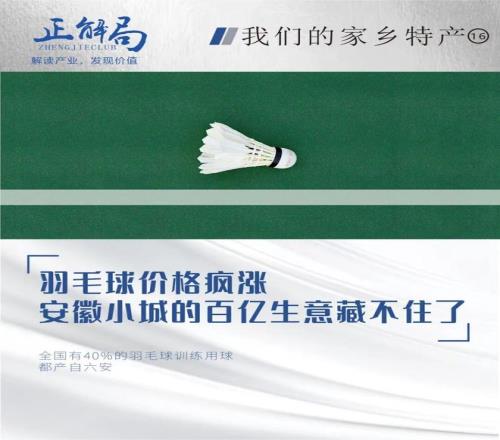 羽毛球价格疯涨，安徽小城的百亿生意藏不住了