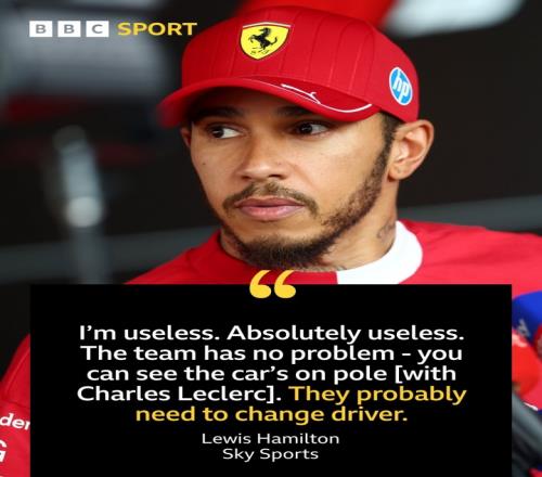 心态爆炸汉密尔顿：是我没用，队友拿到了杆位，车队应该换掉我