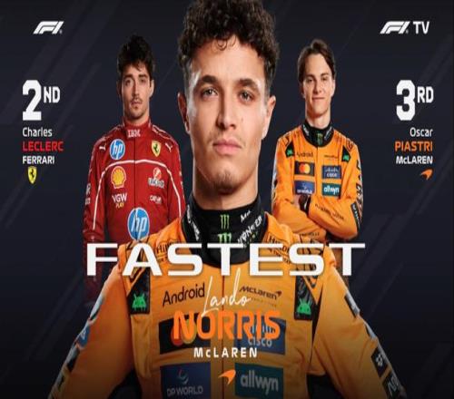 F1意大利站三练：诺里斯全场最快，勒克莱尔第2，汉密尔顿第7