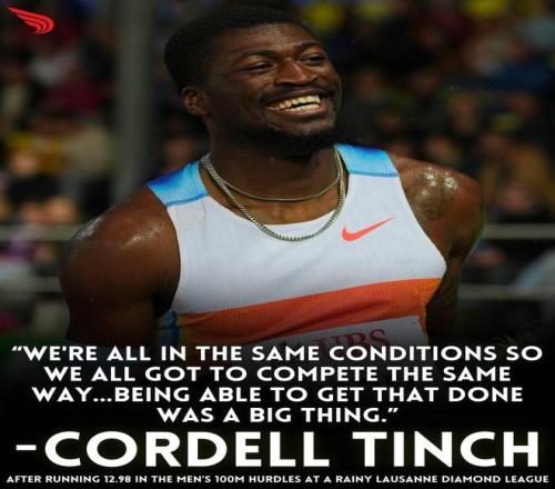 洛桑站男子110米栏：美国选手廷奇以12.98秒夺冠