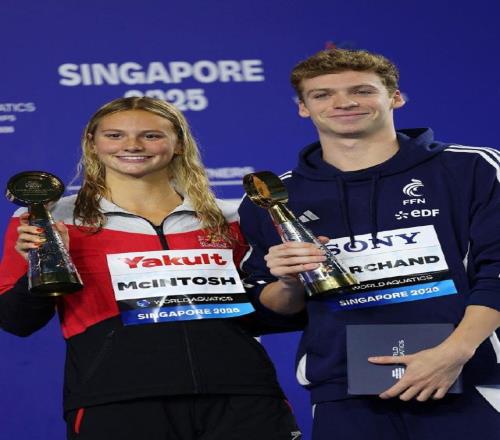 实至名归，马尔尚、麦金托什分获本届游泳世锦赛男女MVP