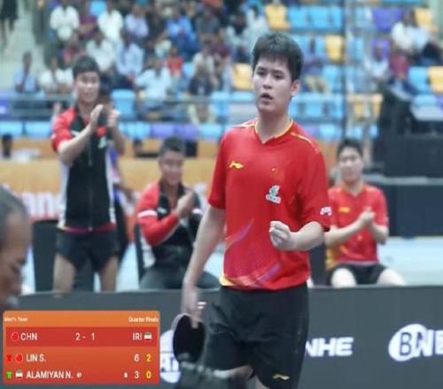 乒乓球亚锦赛男团：中国队31战胜伊朗队，晋级四强