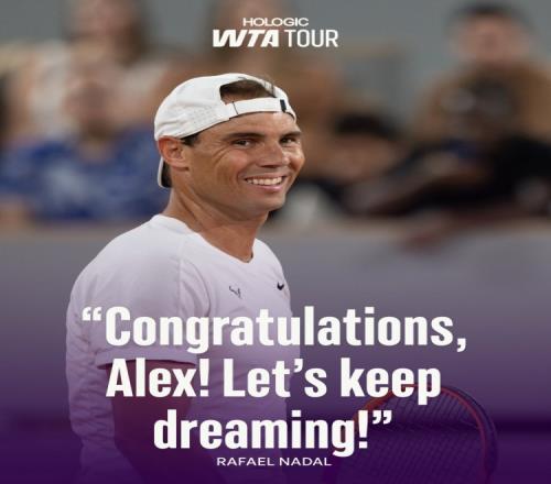纳达尔祝贺网校毕业生伊埃拉闯入迈阿密半决赛：为你感到非常骄傲
