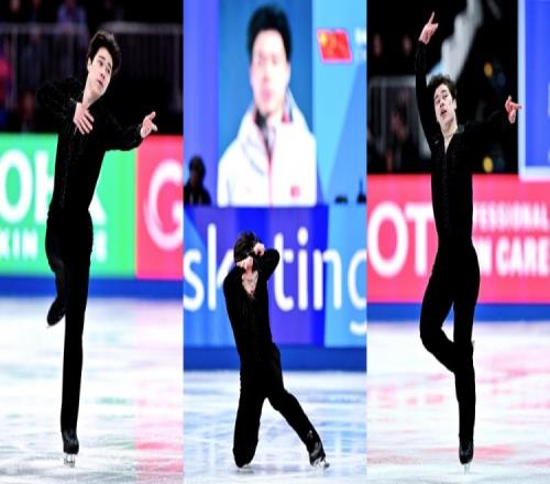 戴大卫为中国队锁定一个2026年米兰冬奥会花滑男单参赛席位